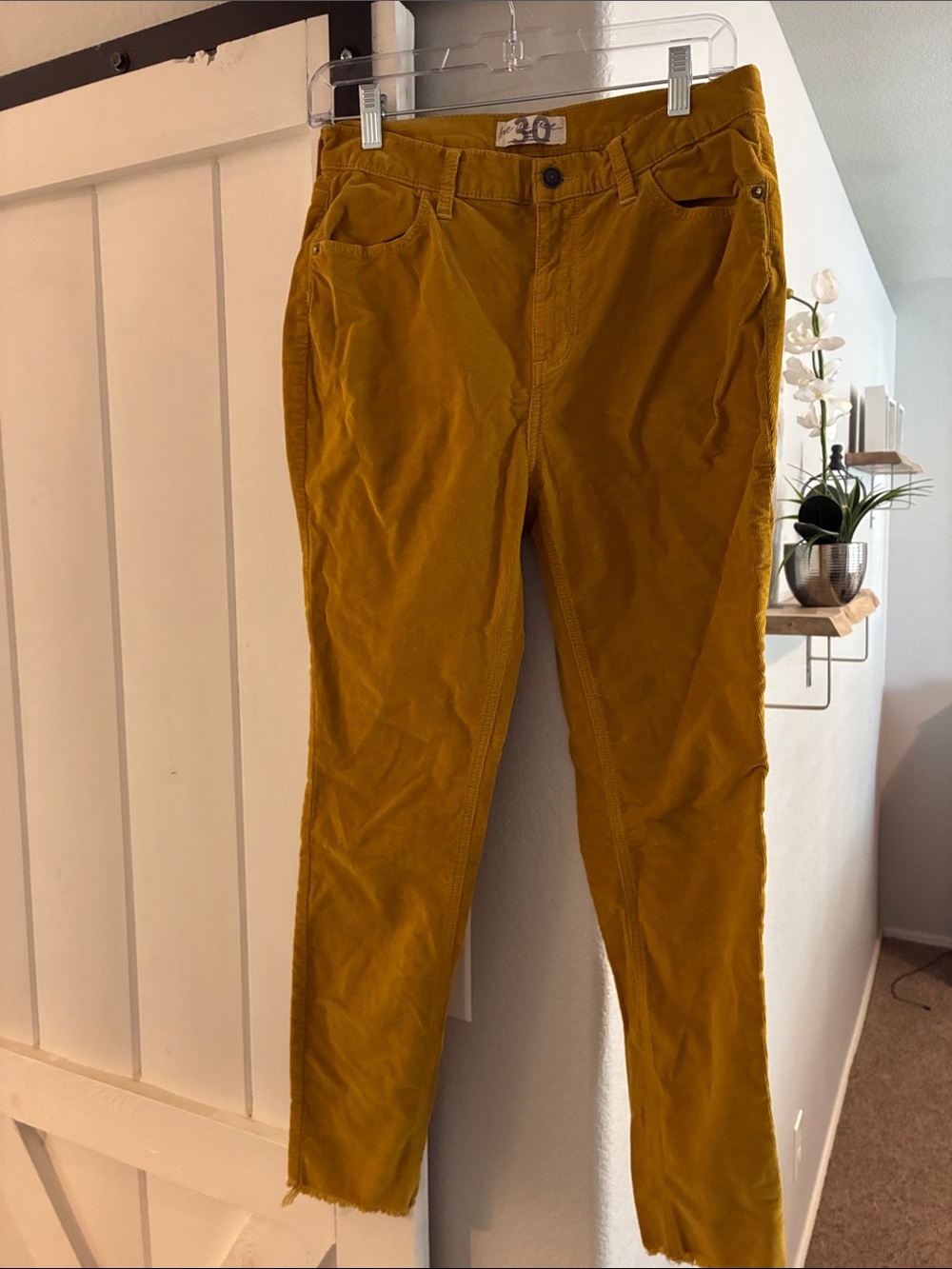 NWOT!! We The Free Golden Mustard Cropped Corduroy Ankle Pants